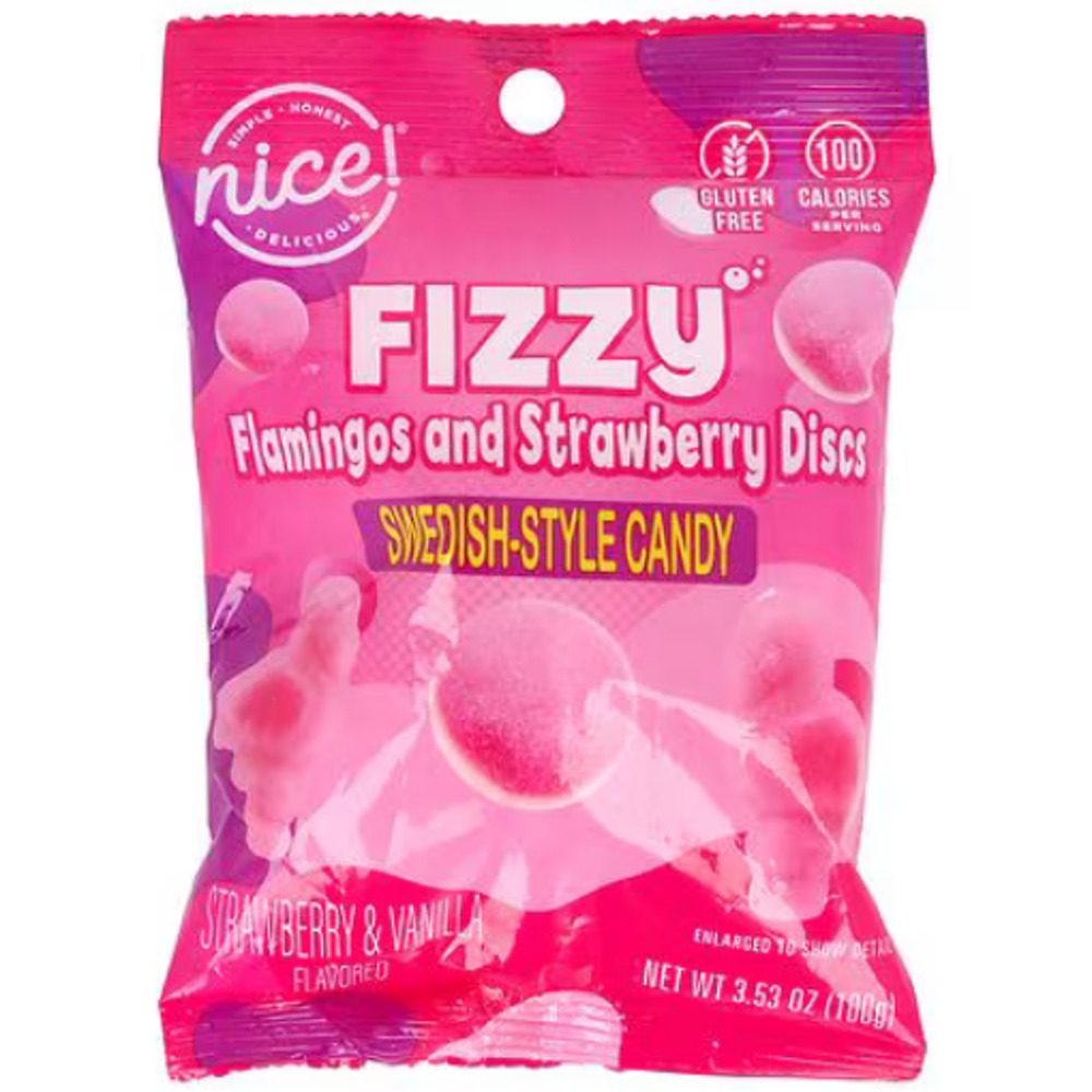 Nice! Fizzy Flamingos & Strawberry Disc Swedish-Style Candy Walgreens TikTok